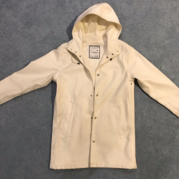 Stutterheim White Arholma Raincoat- small - Picture 2 of 10